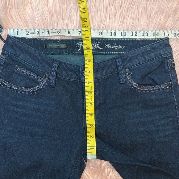 NWT Rock Wrangler Dark Wash Extra Low Rise Skinny Jean Size 3x33 Woman’s - Picture 8 of 9